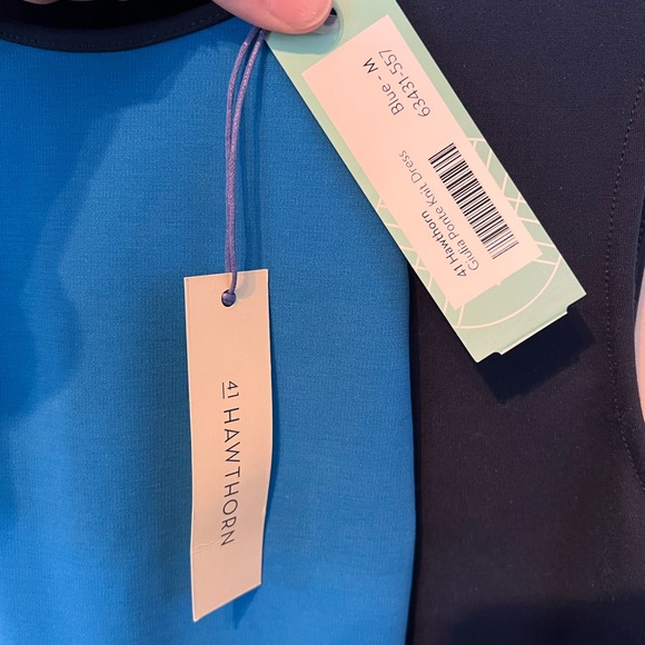 41 Hawthorn Giulia knit pointe dress blue size Medium NWT - Picture 4 of 5